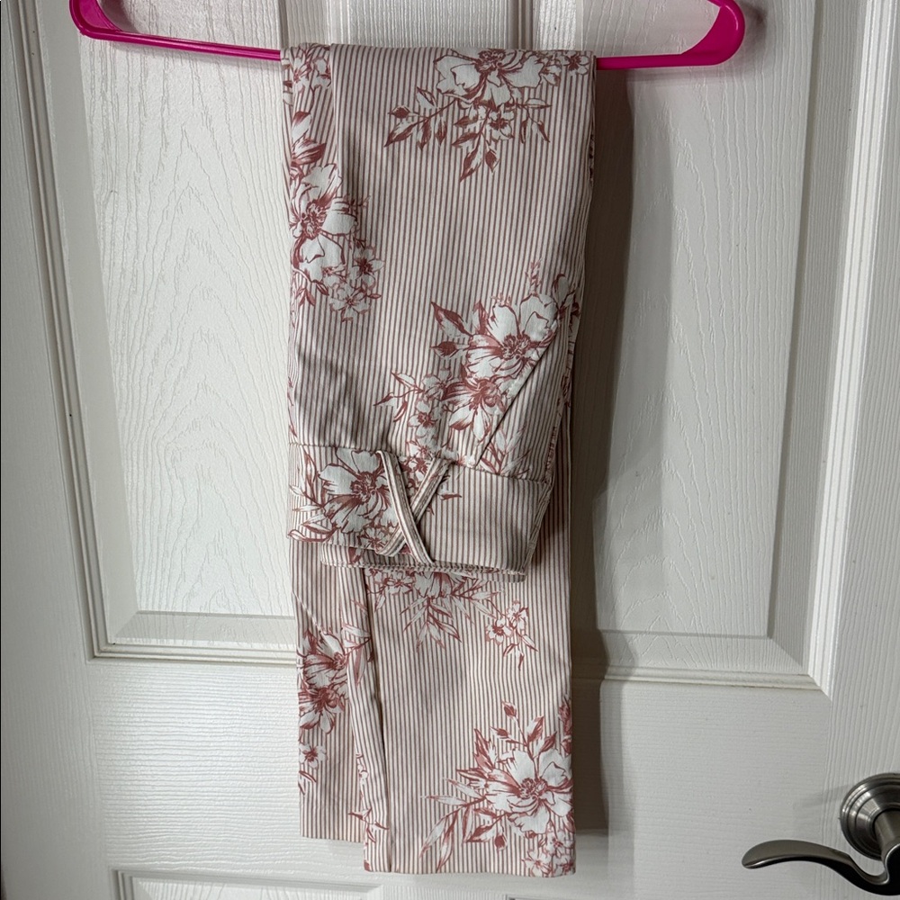 Joe B Blush Floral Stripe Lounge Pants